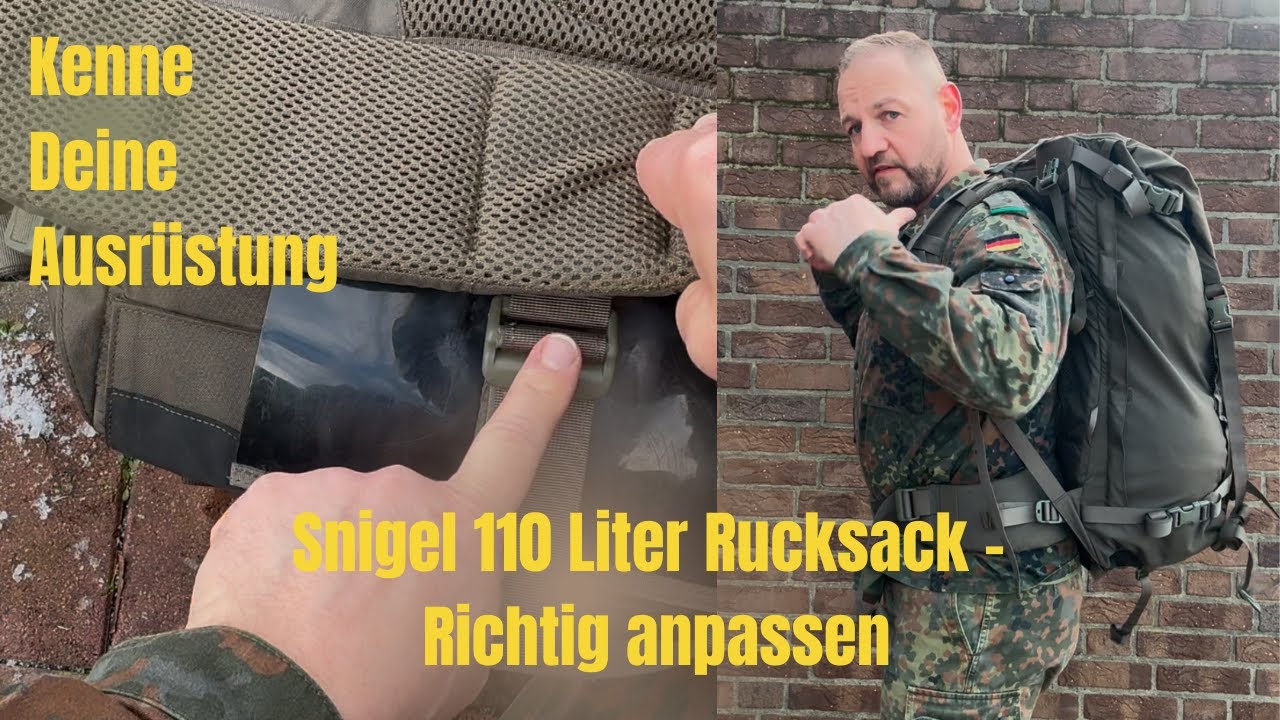 Snigel 110 Bundeswehr Snigel Rucksacksystem 110 Liter - Rucksack richtig ...