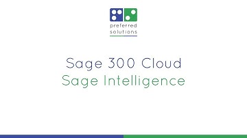 Sage 300 Cloud - Sage Intelligence