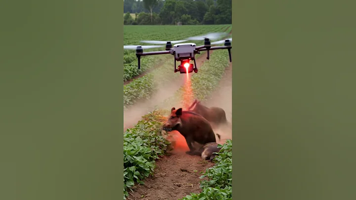 Drone to kill harmful pigs #villagelife #smartfarming #rurallife #farmingtraditions #farming101