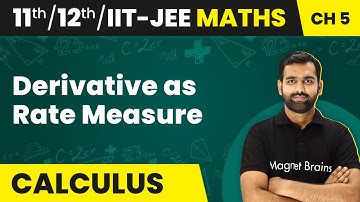 Derivative as Rate Measure - Application of Derivatives | Class 11/12/IIT-JEE Maths