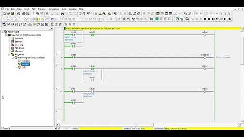 OMRON CX Programmer Toggle Button By using Momentary Push Button