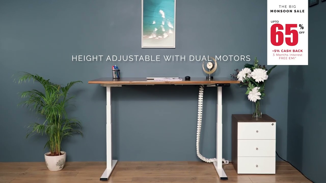 Apple Flexi with Motorized Height Adjustable Study Table by Atmosphere