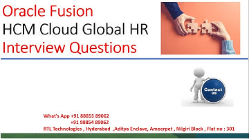 Oracle Fusion Training (HCM Position Synchronization) Interview Questions& Answers | Fusion HCM