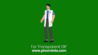 Doctor Animation | Chroma video | Green Screen Animation | Green Screen | Transparent Gif