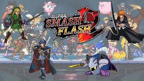 Super Smash Flash 2 : Link VS Meta Knight VS Marth VS Ichigo #supersmashflash #swordfighting