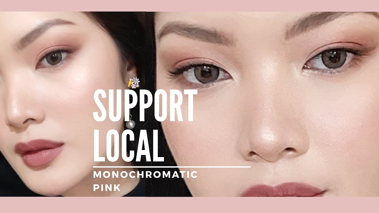Monochromatic Pink | Full Face of Local Brand Makeup | Quarantine Makeup