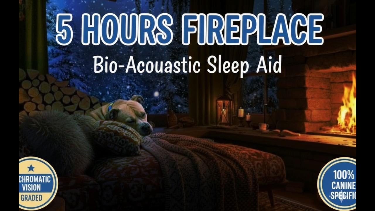 5 hours (!) Bio-Acoustic Fireplace for dogs: 528Hz + Brown Noise for Canine PTSD & Anxiety