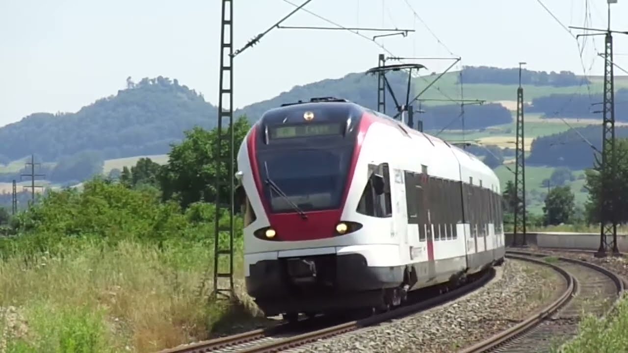 Züge in Welschingen und Böhringen am 4.7.2015