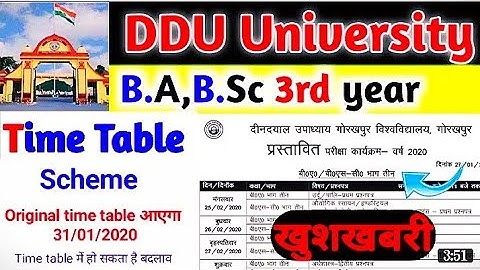 #ddutimetable #dduuniversityupdate BA BSC MA MSc Bcom | time table 2020 | अभी डाउनलोड करे