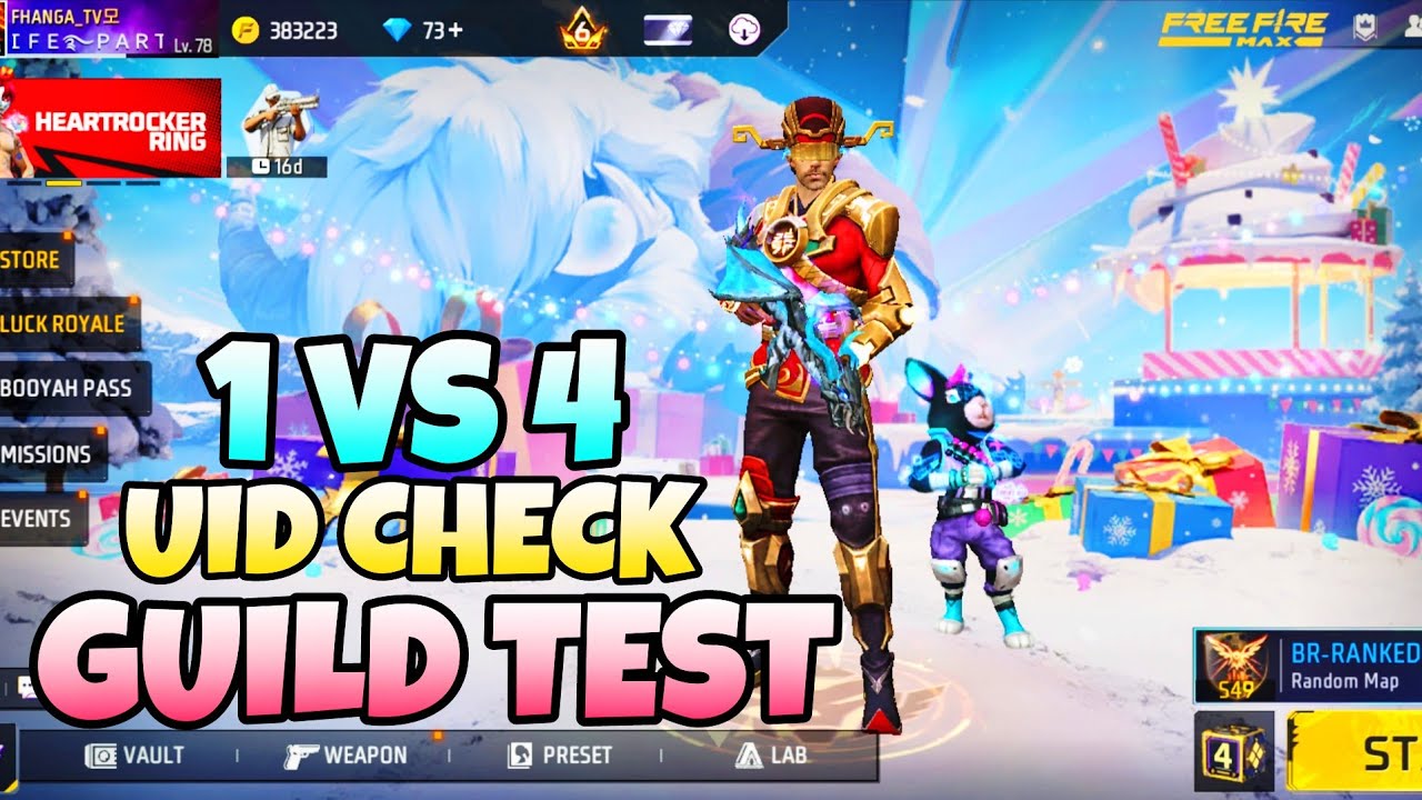 Uid Live. Check 1 VS 4 CUSTOM | UID CHECK IN LIVE | GUILD TEST IN LIVE - YouTube