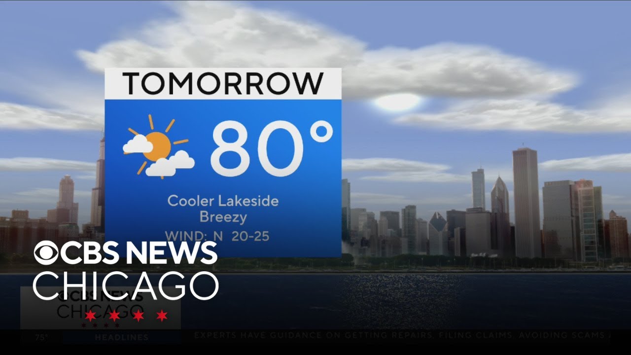 Cooler lakeside and breezy on Wednesday in Chicago - YouTube