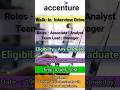 Accenture Walk-In Interview Hiring drive for multiple roles | Freshers and Experience can apply #job