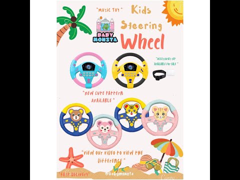 Baby Monsta Music Car Steering Wheel (Stereng Kereta Mainan kanak kanak)