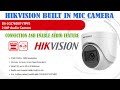 Hikvision DS-2CE76D0T-ITPFS 2MP Camera built in mic Audio over coaxial cable connection instruction