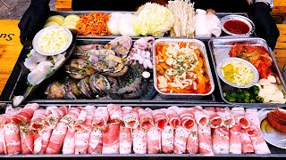 Prix Incroyable! Poitrine de Porc Coréenne Ultime! $3 Poitrine Grillée, Bœuf, Fruits de Mer Grillés