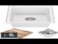 KRAUS Bellucci 18 inch Granite Workstation Drop In Top Mount Single Bowl Kitchen