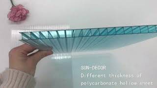 Different thickness of polycarbonate hollow sheet