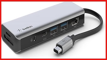 Belkin USB C Hub, 7 in 1 MultiPort Docking Station   USB C Docking Station for MacBook & Windows
