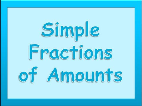 Maths Tutorials - Finding Simple Fractions of Amounts