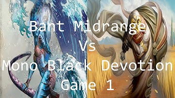 Bant Midrange vs Mono Black Devotion [G1] - Gameplay (Born of the Gods Standard)
