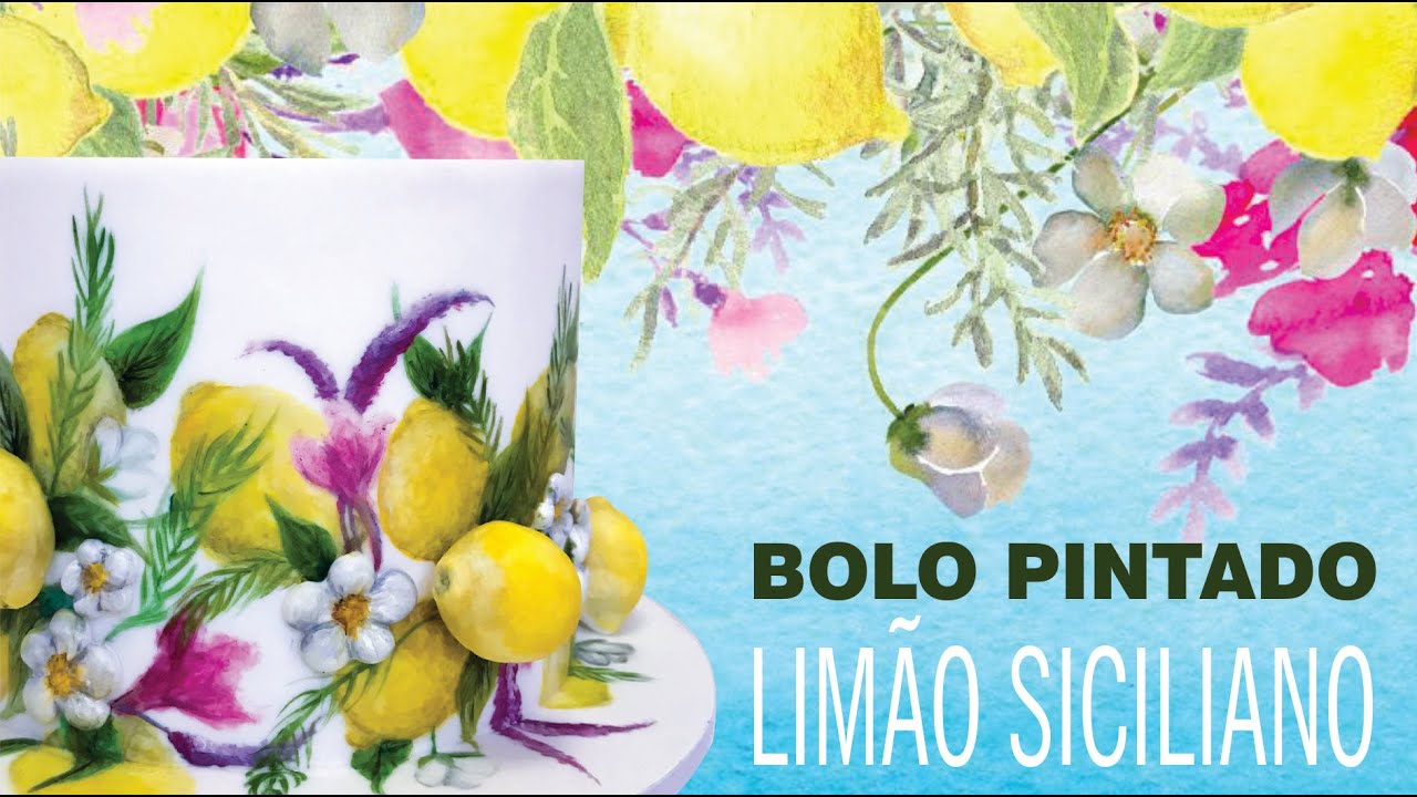 Pintura de bolo de Limão Siciliano com peças em 3D