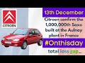 On this Day 13th December 1999 - Citroen confirm the 1,000,000th Saxo built at Aulnay, France