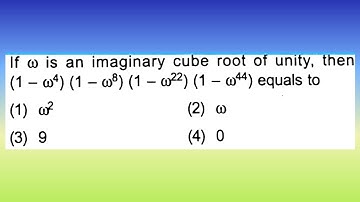 If ω is an imaginary cube root of unity, then (1−ω^4)(1−ω^8)(1−ω^22)(1−ω^44)...| Doubtify JEE