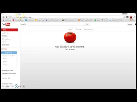Using a pomodoro timer browser extension
