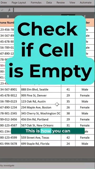 Check Empty Cell | VBA to Excel - YouTube