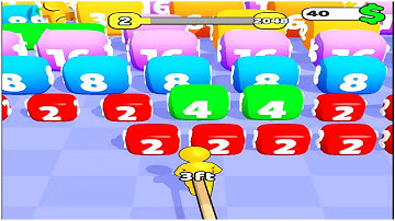 Collect and Merge 2048 cube - Gameplay Walkthrough - reach 4096