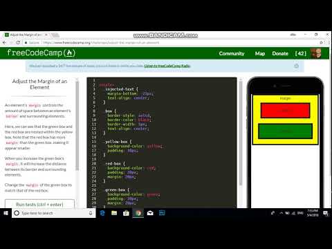 Adjust the Margin of an Element   Free Code Camp