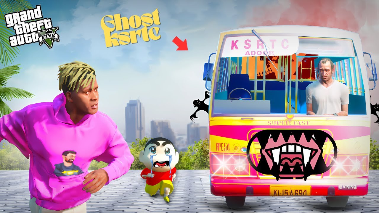 GTA 5: Franklin & Shinchan Found Ghost Ksrtc In Gta5...! ( Gta5 mods )