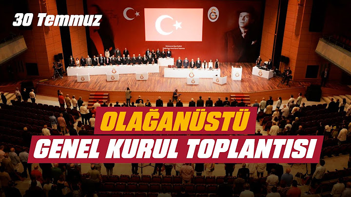 🔴 Galatasaray Spor Kulübü Olağanüstü Genel Kurul Toplantısı (30.07.2022)