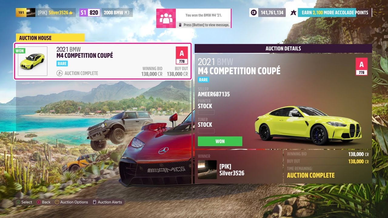 Forza Horizon 5: Auction House Sniping 2021 BMW M4! (Xbox Series S