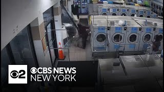 Video shows car crash into Bronx laundromat; 1 injured