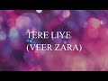 Tere Liye - Veer Zara | Lyrics with English Meaning | Bollywood Song Mp3 Song