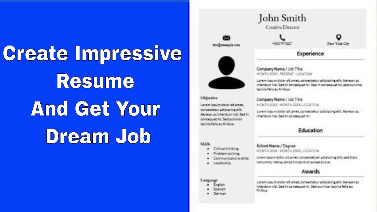 ตัวอย่าง resume doc  Update New  Create  Resume with Google Docs