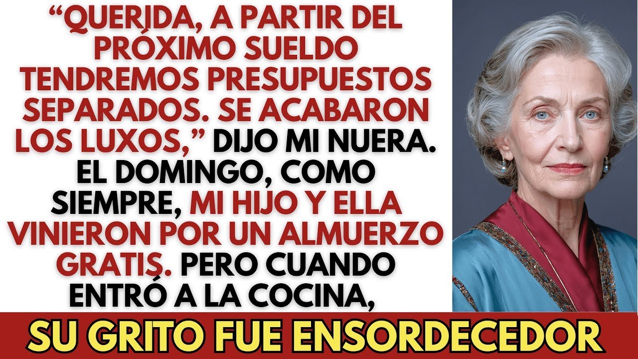 Querida desde el proximo sueldo tendremos presupuestos separados  Se acabaron los lujos
