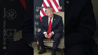 Trump jokes with UAE President Mohamed bin Zayed at G7 summit