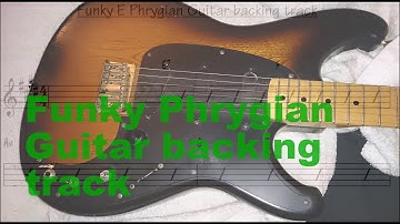 Funky E Phrygian Guitar backing track