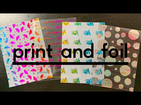 How to Foil using a Laser Printer