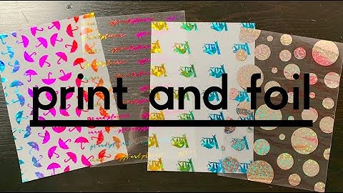 How to Foil using a Laser Printer