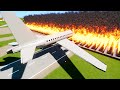 Lego Planes Fly through Upgrade Fire Wall! #2 Brick Rigs Lego Airplanes Falls and Lego Plane Crashes