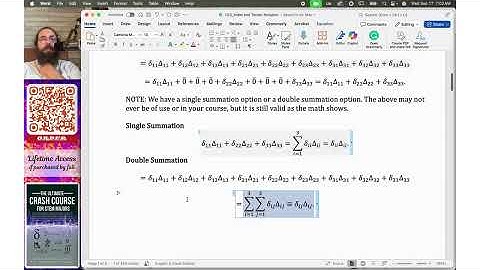 Index and Tensor Notation: Playing with Notation and the Identity Matrix