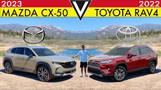 BATTLE OF KINGS! -- 2023 Mazda CX-50 vs. 2022 Toyota RAV4: Comparison