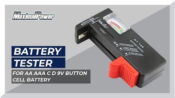 MaximalPower Universal Battery Tester for AA AAA C D 9V Button Cell Batteries