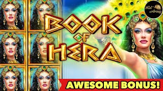 ⭐️GREAT WIN BONUS⭐️BOOK OF HERA | SUPER CONFUSING KONAMI PINBALL SLOT MACHINE