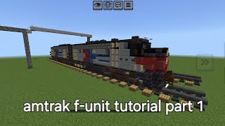 Minecraft train tutorial amtrak f-unit part 1 a-unit #minecraft @CraftyFoxeMC 