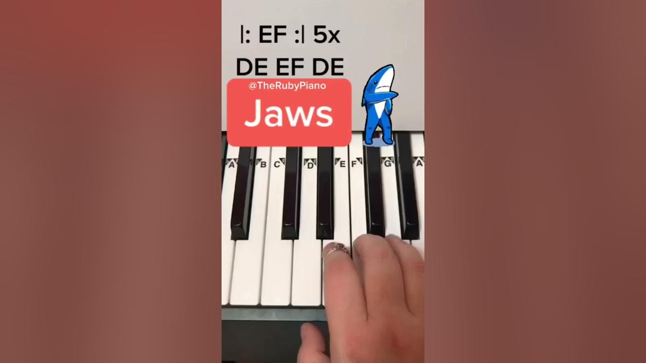 Jaws Piano Tutorial 🦈 😱 #shorts #piano Jaws Piano Tutorial 🦈 😱 #shorts #piano