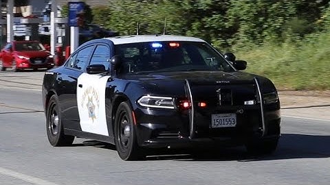 California Highway Patrol and AMR responding Code 3 to a Dirtbike Accident